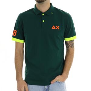POLO CONTRASTI FLUO VERDE
